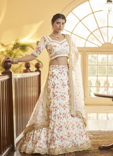 Famous White Colour Lehenga Choli